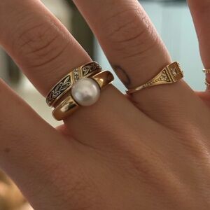 14K Gold Pearl Ring